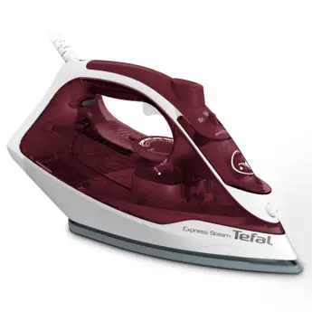Tefal Fv2869G0 Express 2600W Steam Iron – Elegant White & Ruby Red Accents 1
