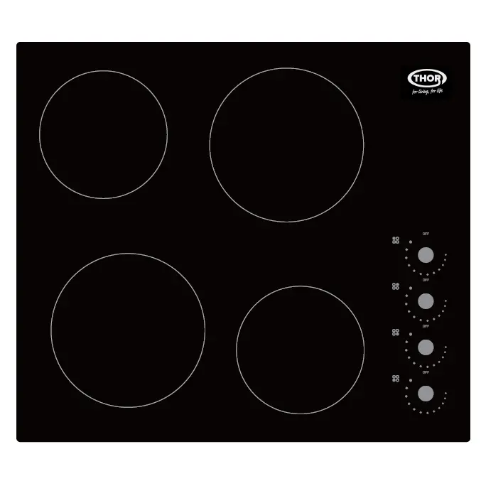Thor T154Mdma 60 Cm 4-Burner Ceramic Hob – Glossy Black Surface 1