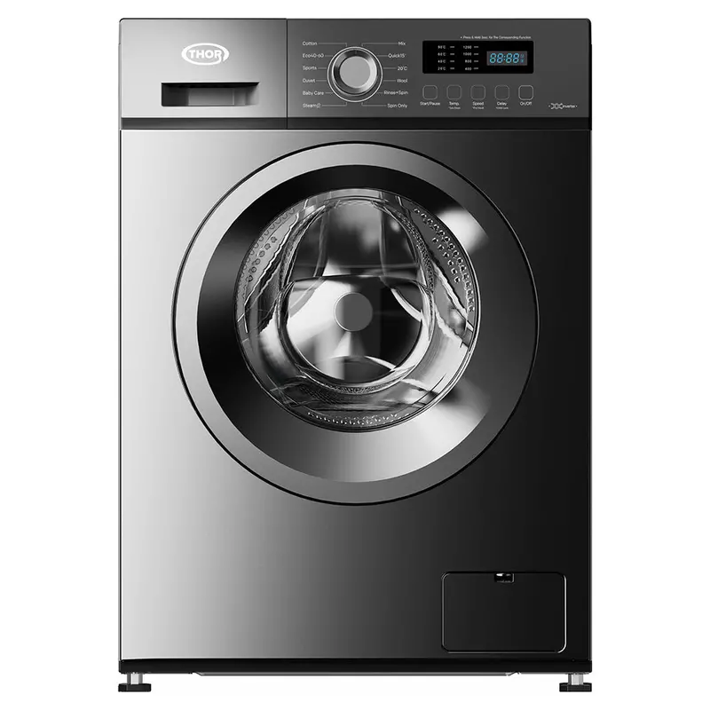 Thor T351410Skina Freestanding Washing Machine – 10Kg Capacity, 1400Rpm Spin, Stainless Steel Look 1