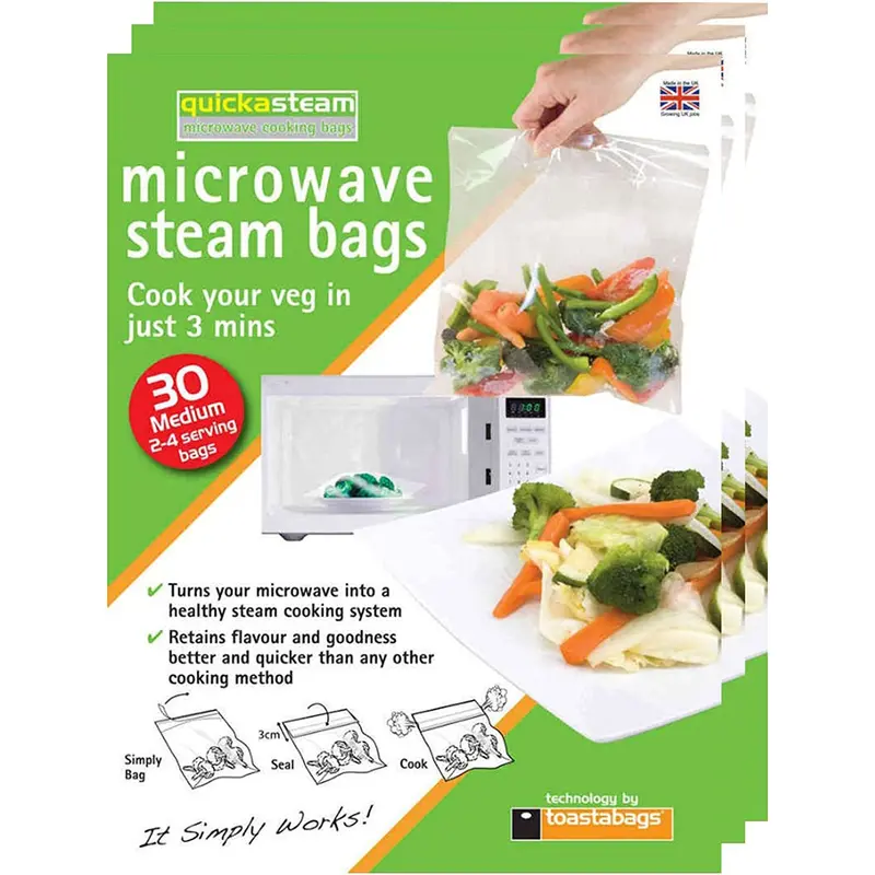 Toastabags 675807 Microwave Steam Cooking Bags – Pack Of 30 Reusable Pouches 1