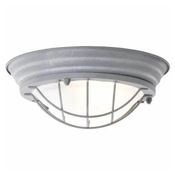 Typhoon 1-Light 30W Wall Or Ceiling Light In Grey Concrete & White | 94491/70 1