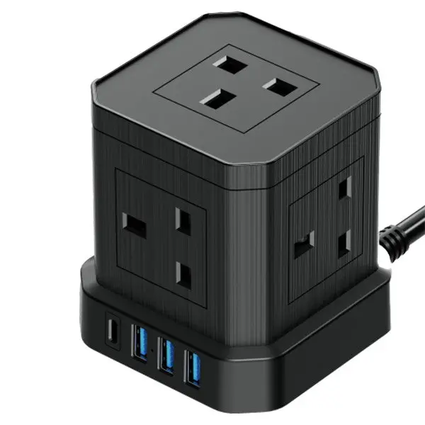 Ultrapower Tre05B Mini Power Tower With Usb & Usb-C Ports – Black 1