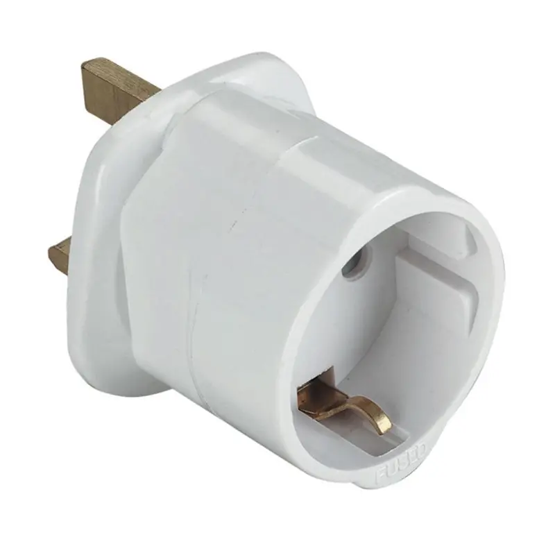Universal 13A European Plug Travel Adapter – Minimalist White | 978652 1