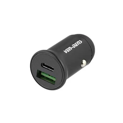 Ven-Dens 18W Dual-Port Compact Car Charger – Sleek Black Housing | 500116 1