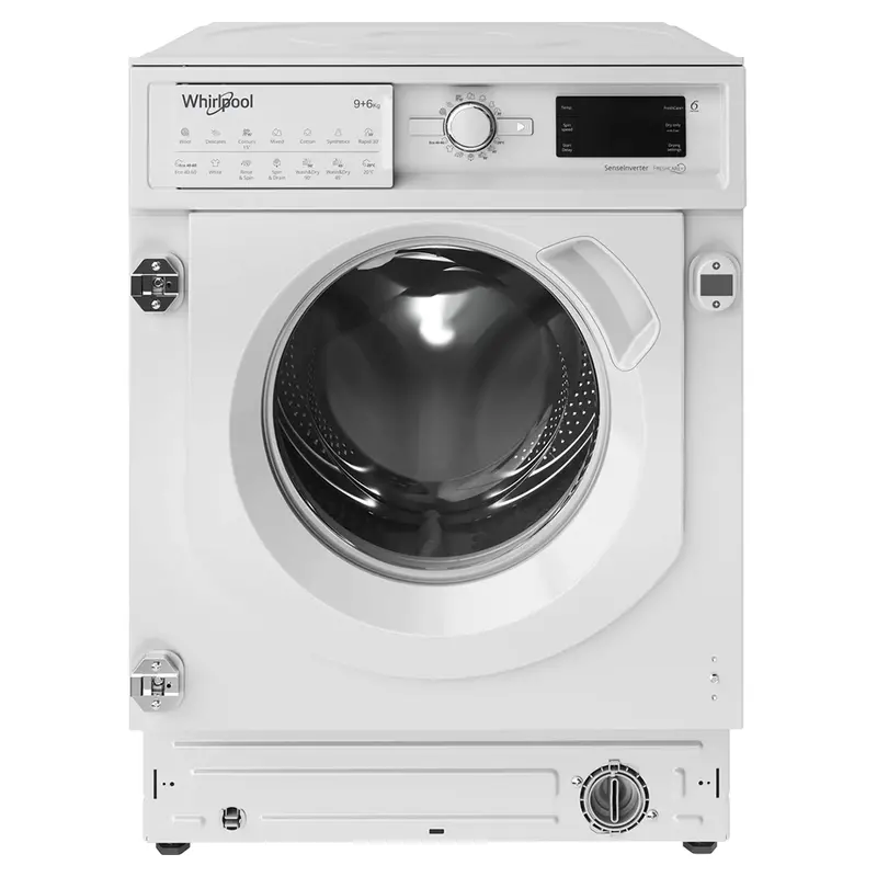 Whirlpool Biwdwg961485Uk 9Kg Wash / 6Kg Dry Built-In Washer Dryer – White, 1400 Rpm 1
