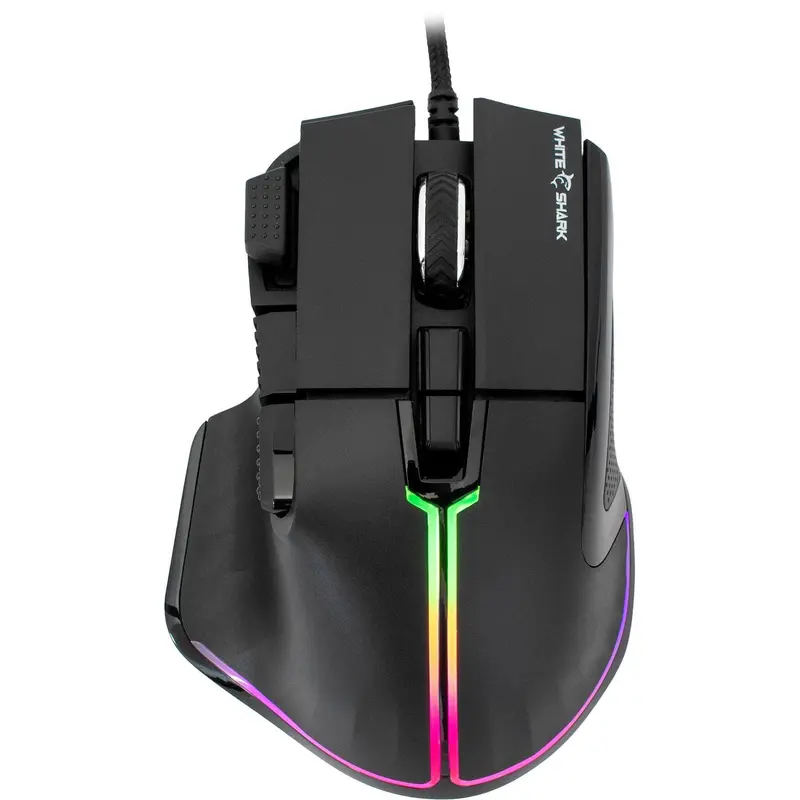 White Shark Marrok Rgb Gaming Mouse – Ergonomic Black Design 1