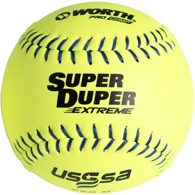 Worth Usssa Super Duper Extreme Pro 12-Inch Composite Slowpitch Softballs — 44 Core / 375 Compression (Mlsdb12C) 1