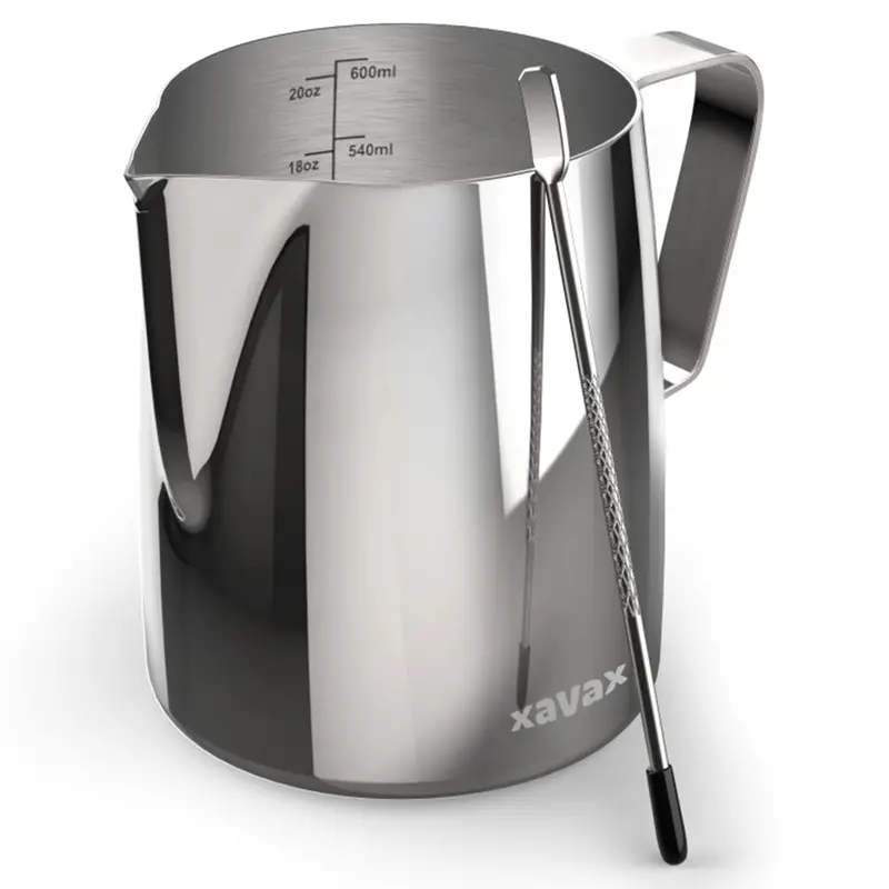 Xavax Barista 600Ml Stainless Steel Milk Pitcher With Latte Art Pen – Silver (524362) 1