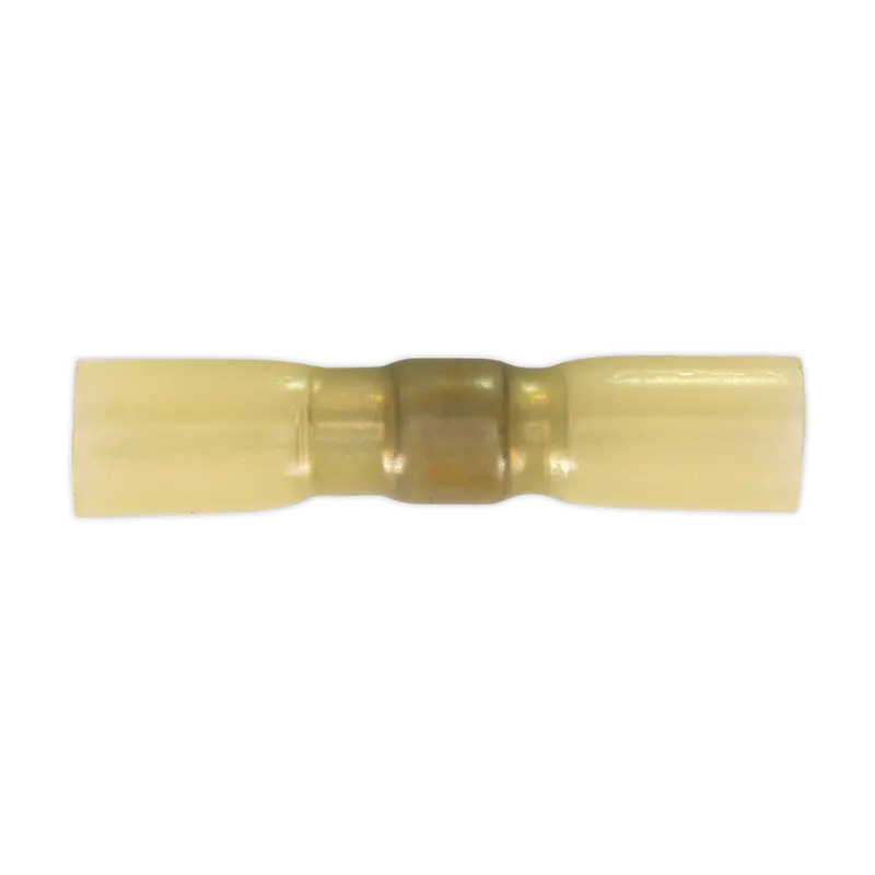 Yellow Heat-Shrink Butt Connectors With Integrated Crimp & Solder – 25-Pack 1