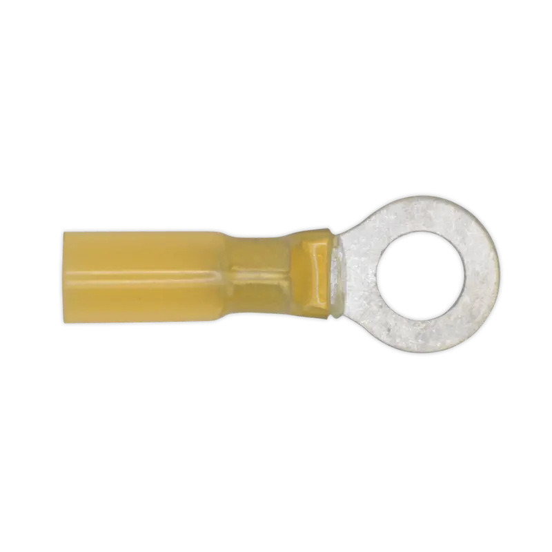 Yellow Heat Shrink Ring Terminal – 8.4Mm Stud Size, 25-Unit Pack 1