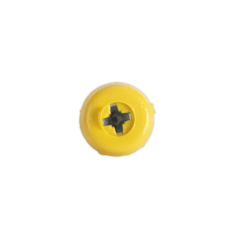 Yellow Plastic-Capped Number Plate Screws (4.8 × 18 Mm, Pack Of 50) 1