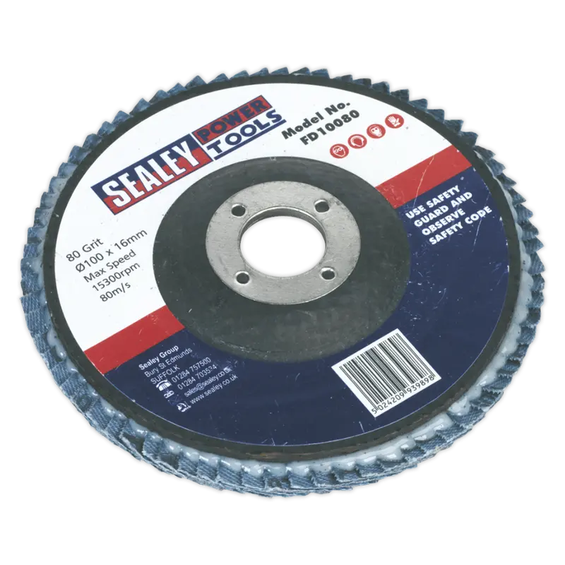 Zirconia Flap Disc 100Mm Diameter, 16Mm Arbor, 80-Grit 1