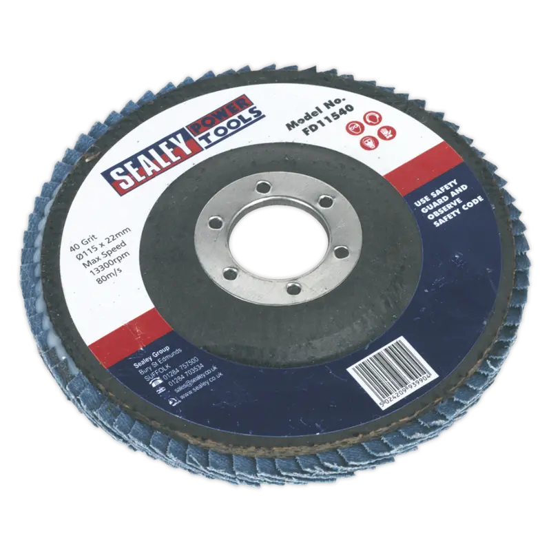 Zirconia Flap Disc 115Mm Diameter, 22Mm Arbor, 40-Grit 1