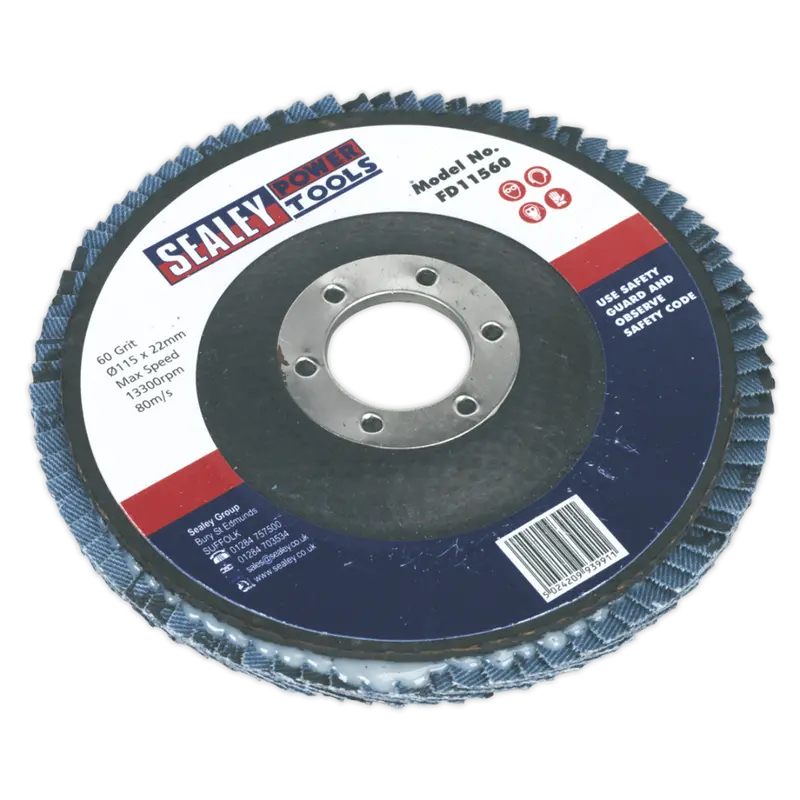 Zirconia Flap Disc 115Mm Diameter, 22Mm Arbor, 60-Grit 1