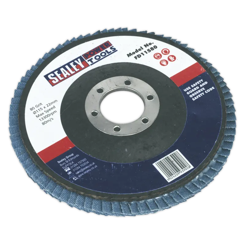 Zirconia Flap Disc 115Mm Diameter, 22Mm Arbor, 80-Grit 1