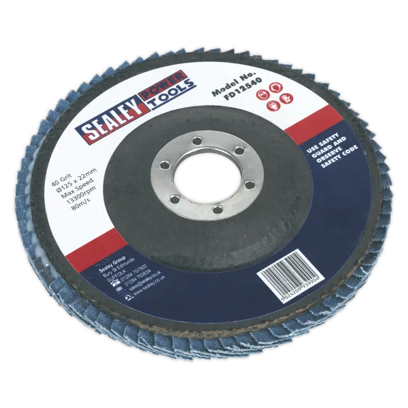 Zirconia Flap Disc 125Mm Diameter, 22Mm Arbor, 40-Grit 1