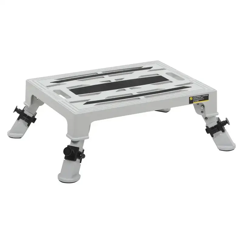 Adjustable Aluminum Platform Step For Vehicle Access Or Worksite Use 1