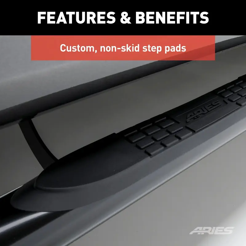 Aries 202018 Black Steel 3" Round Side Bars For Select Toyota Rav4 Models 1