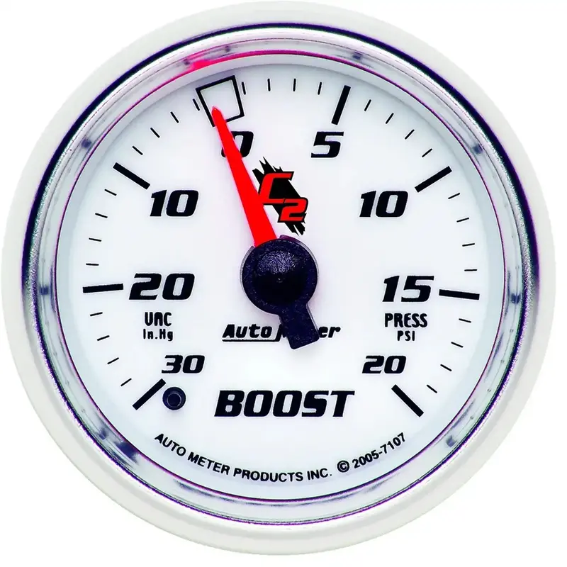 Autometer 7107 Mechanical Vacuum/Boost Gauge – 2-1/16", -30 Inhg To +20 Psi 1