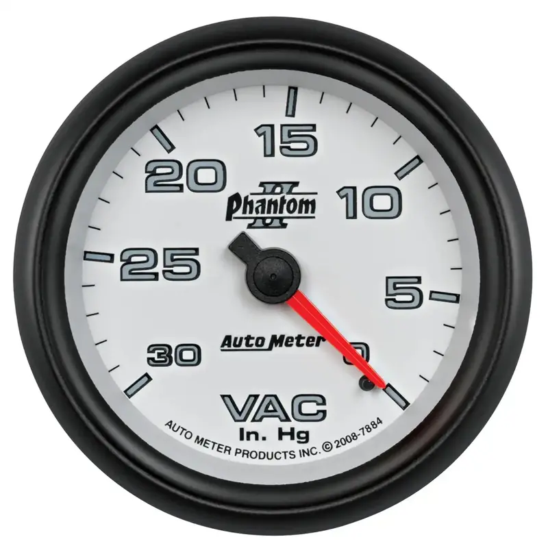 Autometer Phantom Ii Mechanical Vacuum Gauge – 2-5/8 Inch Dial, 0–30 Inhg Range 1