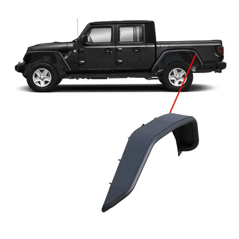 Black Horse Off Road Tubular Rear Fender Flares – Bolt-On Styling (Tffg20R) 1