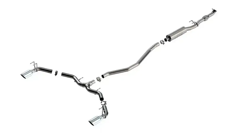 Borla S-Type Cat-Back Exhaust System – 140922, T-304 Stainless Steel, Full Dual System 1