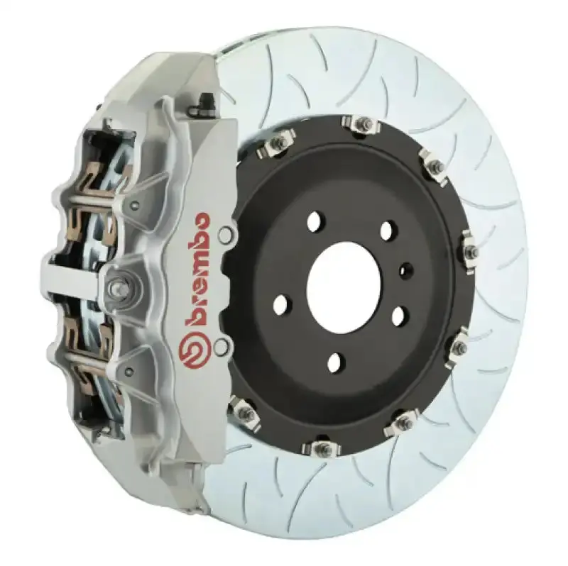 Brembo Front Big Brake Kit For 2017–2020 Ford F-150 Raptor – 6-Piston Calipers, Dual-Piece Slotted Rotors (380X34Mm), Silver Finish 1