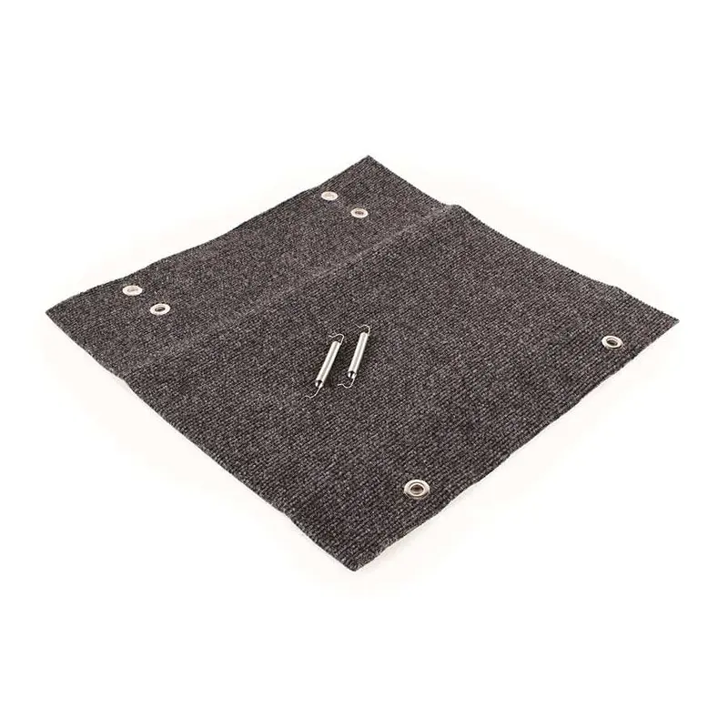 Camco 42925 Entry Step Rug – Wrap-Around Hook-And-Spring Design, 18" Grey Carpet 1