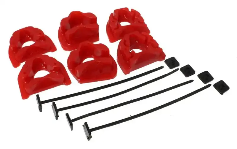 Energy Suspension Red Motor Mount Kit For 1994–2001 Acura Integra & Honda Civic Si (Manual Trans) 1