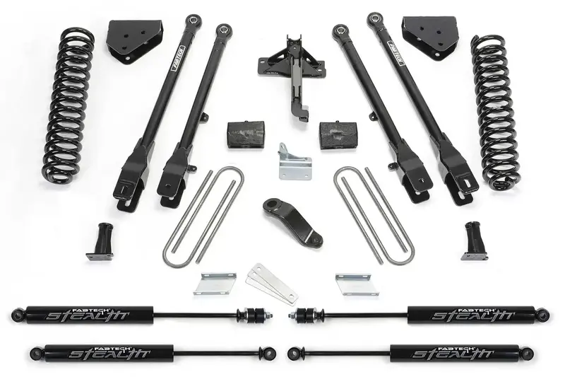 Fabtech K2132M 6-Inch 4-Link Lift System With Coilovers & Stealth Shocks For 2008–2016 Ford F350/F450 4Wd (8-Lug) 1