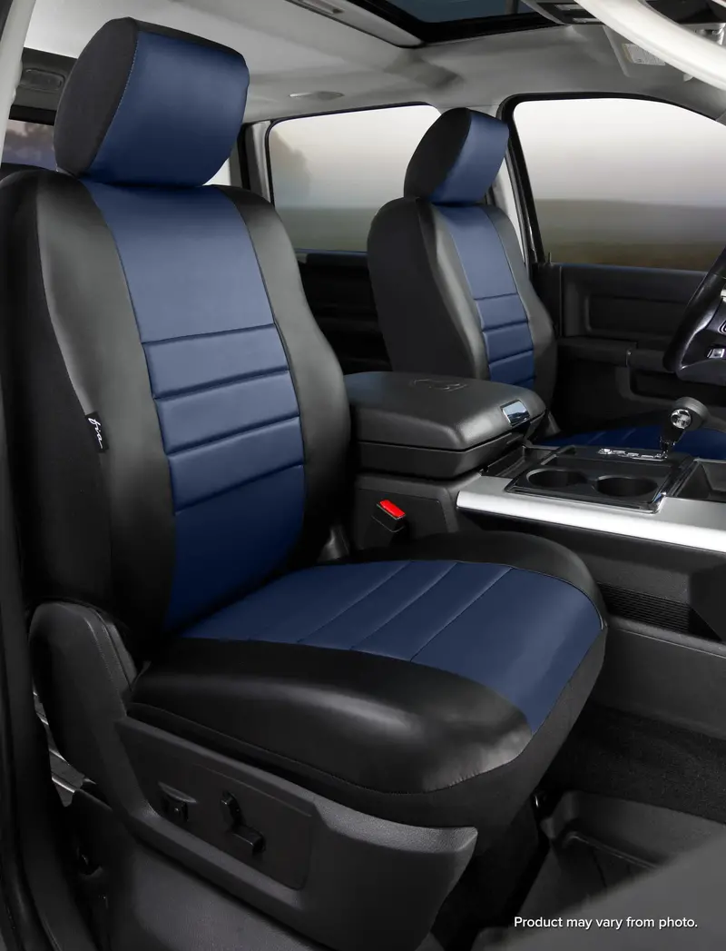 Fia Sl67-65 Blue Leatherlite Seat Covers – Custom-Fit Front Covers, Simulated Leather 1