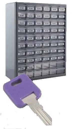 Global 300-Series Key Organizer Bin – Stackable Metal Storage Tray 1