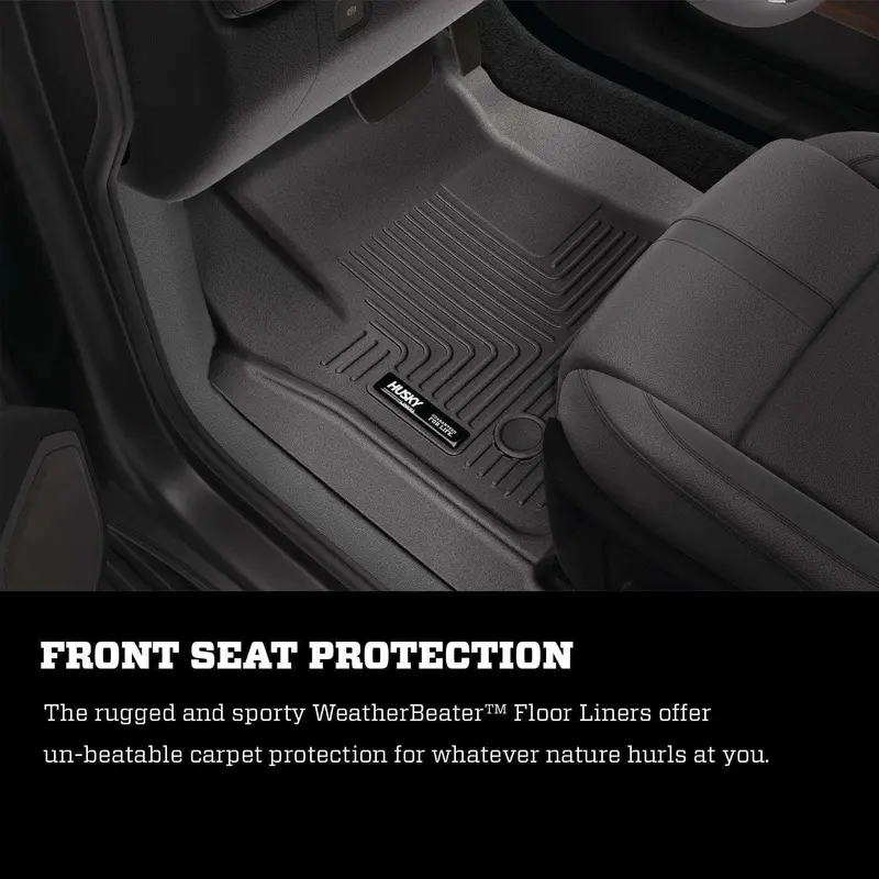 Husky Liners Weatherbeater Floor Mats – Front & Second-Row Footwell Coverage For Toyota Tundra 1