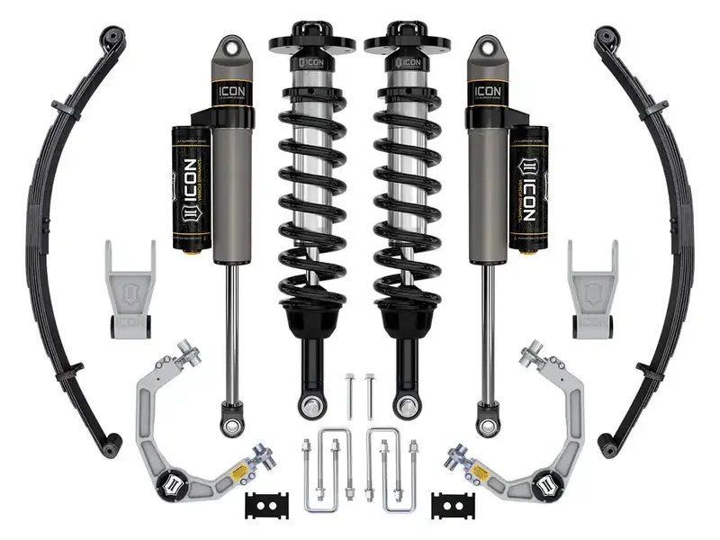 Icon Stage 2 Lift System – Billet Upper Control Arms & Leaf Packs For 2021–2023 Ford F-150 Tremor (Frdk_K93162L) 1