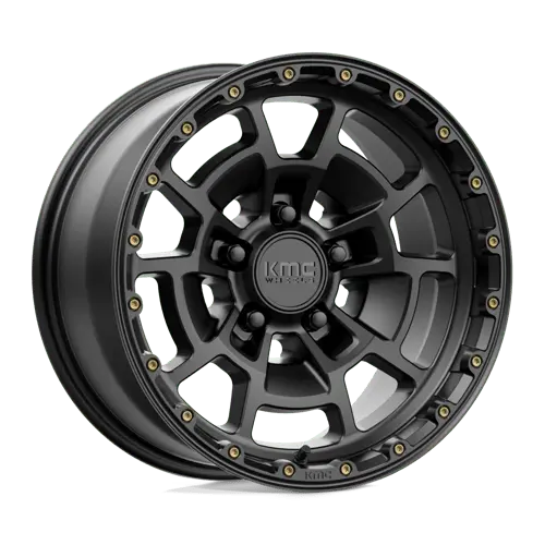 Kmc Km718 Machined Black Alloy Wheel – 17X8.5 Inches, 5X150 Bolt Pattern, 0Mm Offset 1