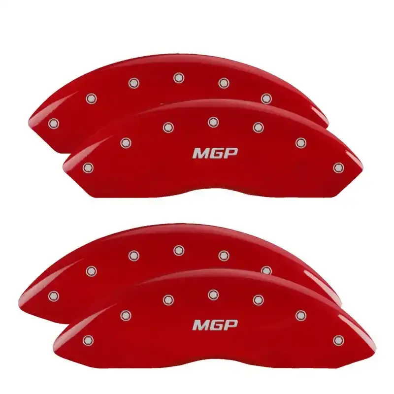 Mgp Engraved Caliper Covers – Front For Acura, Rear For Rsx, Red Finish With Silver Accents 1