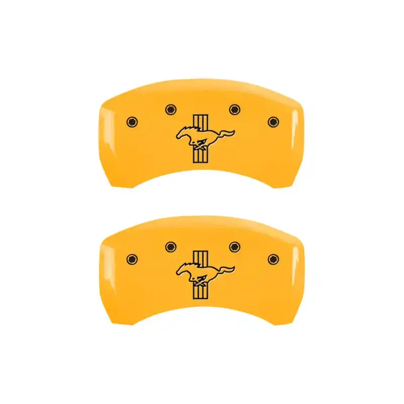 Mgp Engraved Rear Caliper Covers – Gt350 Shelby & Cobra Yellow Finish With Black Accent 1