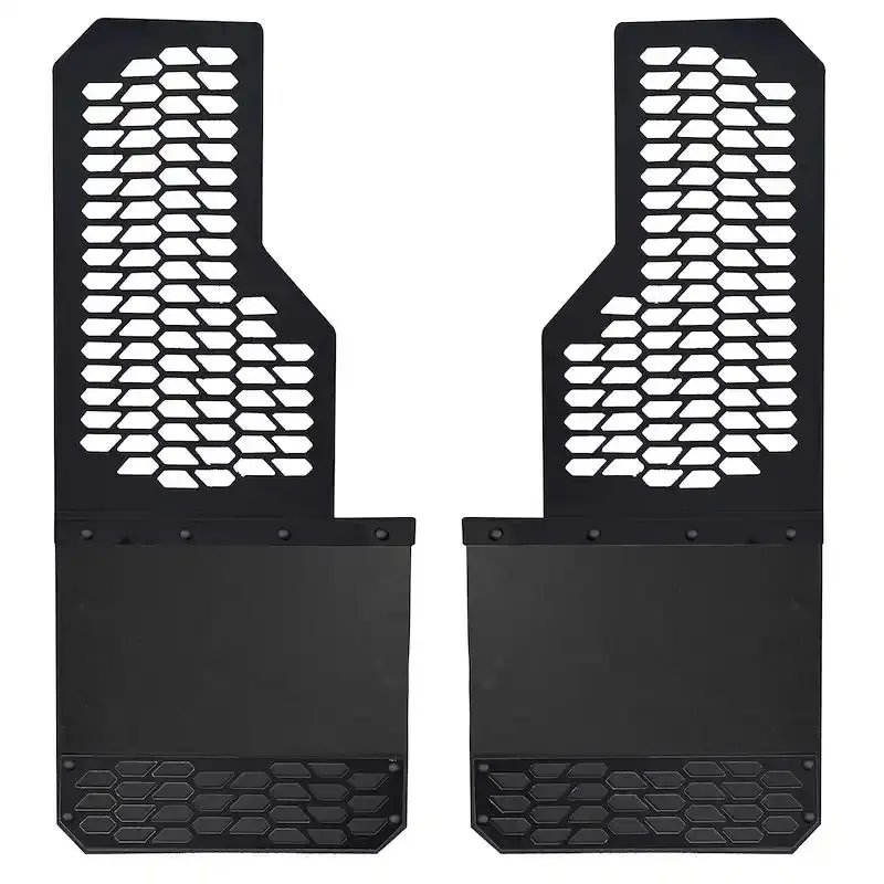 Putco Mud Skins Heavy-Duty Fender Flares – Carbon Black Hdpe With Hex Shield Design 1