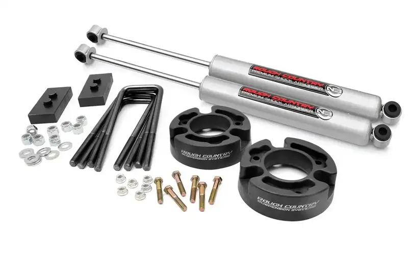 Rough Country 57030 Leveling Lift Kit – Includes Performance Shocks For Front-End Height Adjustment 1