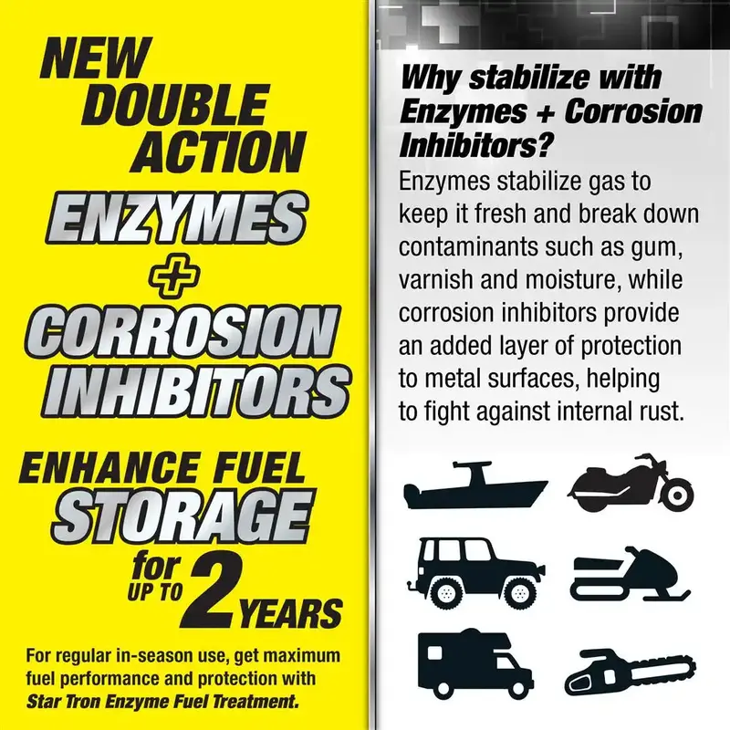Star*Tron Stabilizer+ Fuel Treatment – 8-Ounce Bottle For Gasoline And Ethanol Blends 1