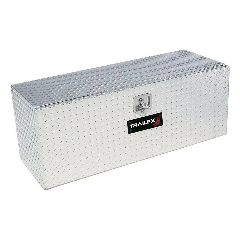Trailfx 190481 Underbody Storage Box – Single-Lid, Bright Polished Aluminum, 48" X 17.5" X 18" 1