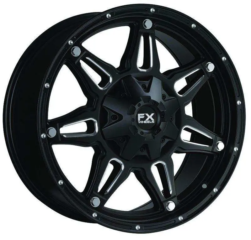 Trailfx 20X9 Cast Aluminum Alloy Wheel – 8X165.1Mm Bolt Pattern, Zero Offset, Conical Seat Lug Design (Satin Black) 1