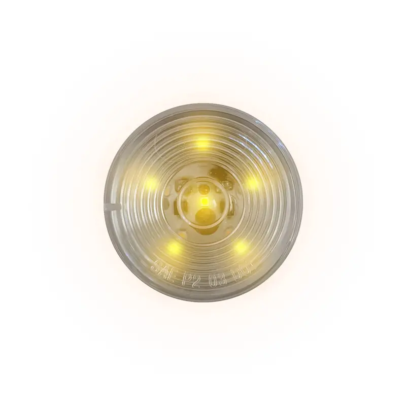 Uni-Bond Led2500C-6A Amber Road Marker Lamp – 2.5-Inch Round Clear Lens With 6-Diode Output 1