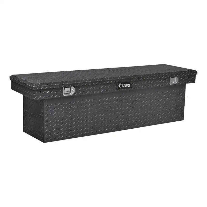 Uws Tbsd-69-Blk Crossover Tool Box – Deep Single-Lid Aluminum Design With Diamond Tread Finish 1