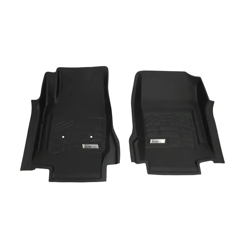 Westin Sure-Fit Floor Liners – Heavy-Duty Black Front Pair For Double Cab Extended Trucks (72-110074) 1